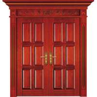 Customized Size Solid Wooden Double Entrance Indian Main Door Designs